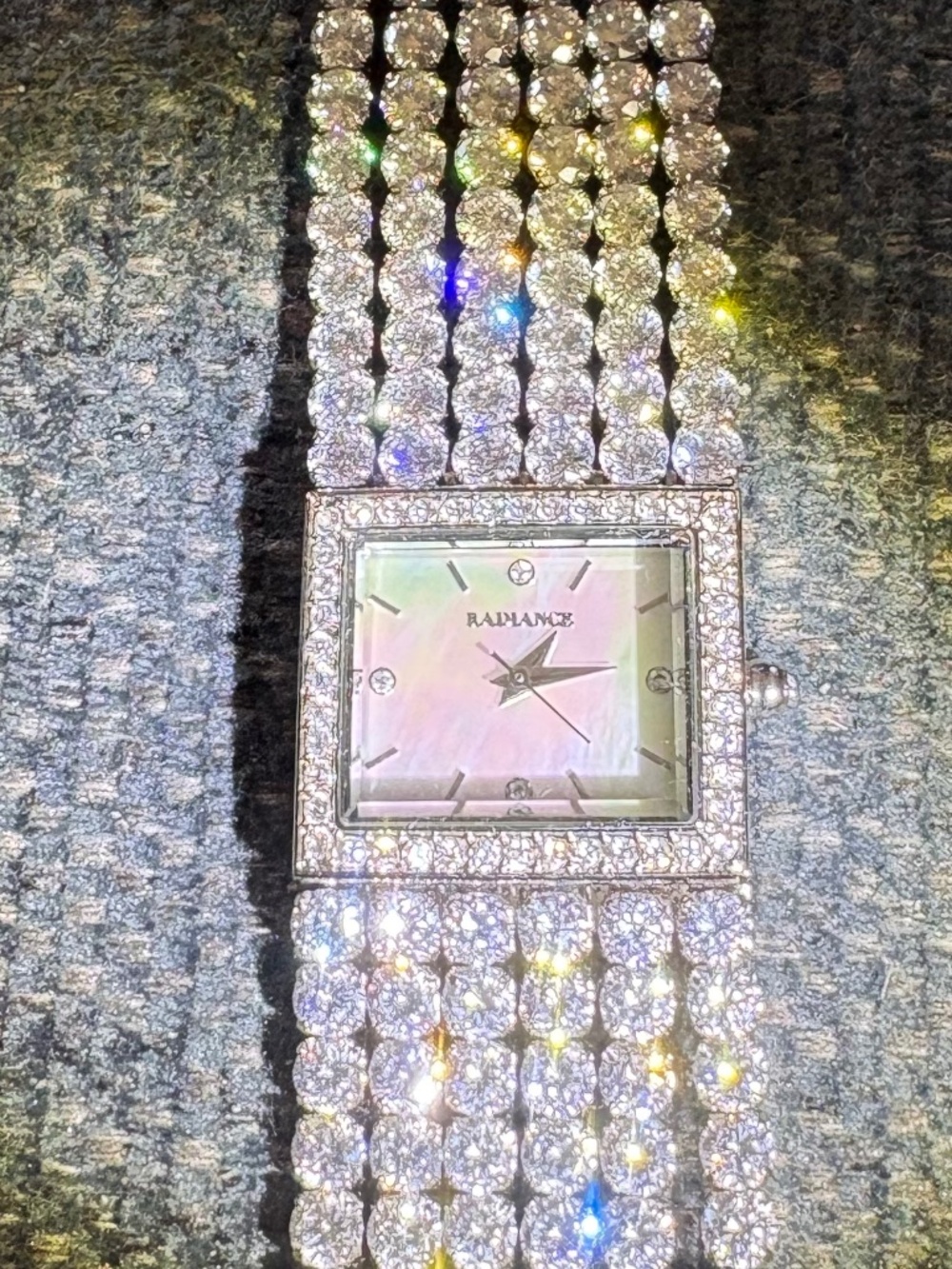 Six strand Radiance by Absolute tennis bracelet watch